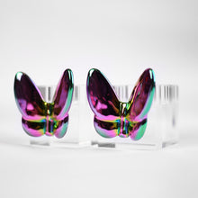 Load image into Gallery viewer, Black Iridescent Butterfly Tealight

