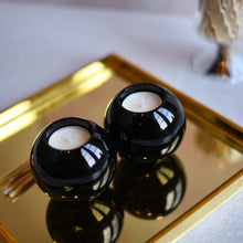Load image into Gallery viewer, Black Ball Tealight holders
